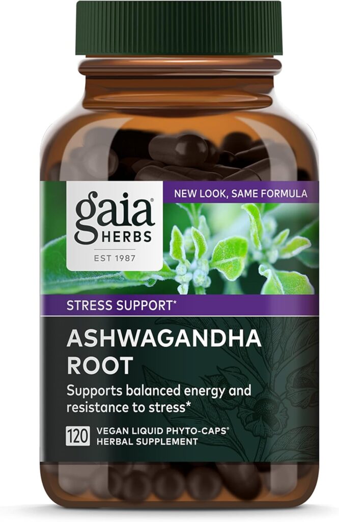 Gaia Herbs Ashwagandha Root - Made with Organic Ashwagandha Root to Help Support a Healthy Response to Stress, The Immune System, and Restful Sleep - 120 Vegan Liquid Phyto-Capsules (60-Day Supply)