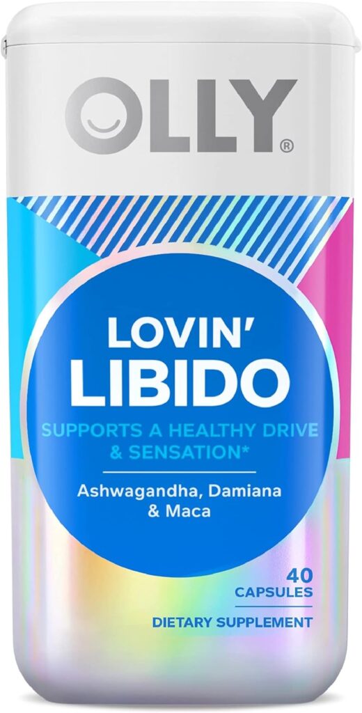 OLLY Lovin Libido Capsules, Boost Desire With Ashwagandha, Maca  Damiana, Vegetarian, Supplement for Women, 20 Day Supply (40 Count)