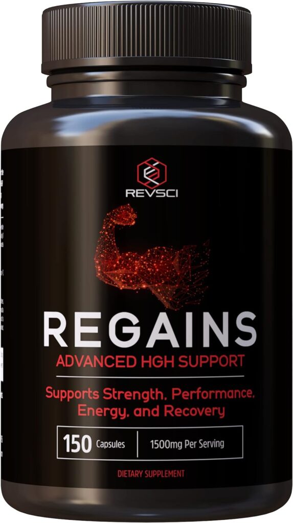 Regains HGH Supplements for Men  Women - Natural GH Boost, HGH Human Growth Hormone Supplements for Men, Anabolic Muscle Builder for Men, Muscle Growth Growth Hormone for Men, 150 Protein Pills