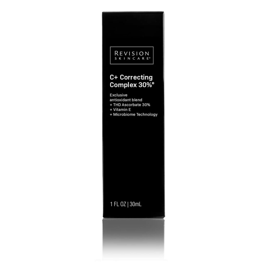 Revision Skincare C+ Correcting Complex 30%, defends and corrects the skin-damaging effects, Helps to support the skin’s natural production of Vitamins C and E, 1 FL oz