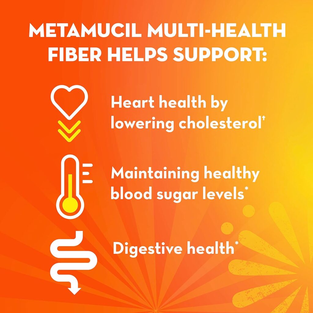 Metamucil, Daily Psyllium Husk Powder Supplement, 3-in-1 Fiber for Digestive Health, Plant Based Fiber, 300ct Capsules