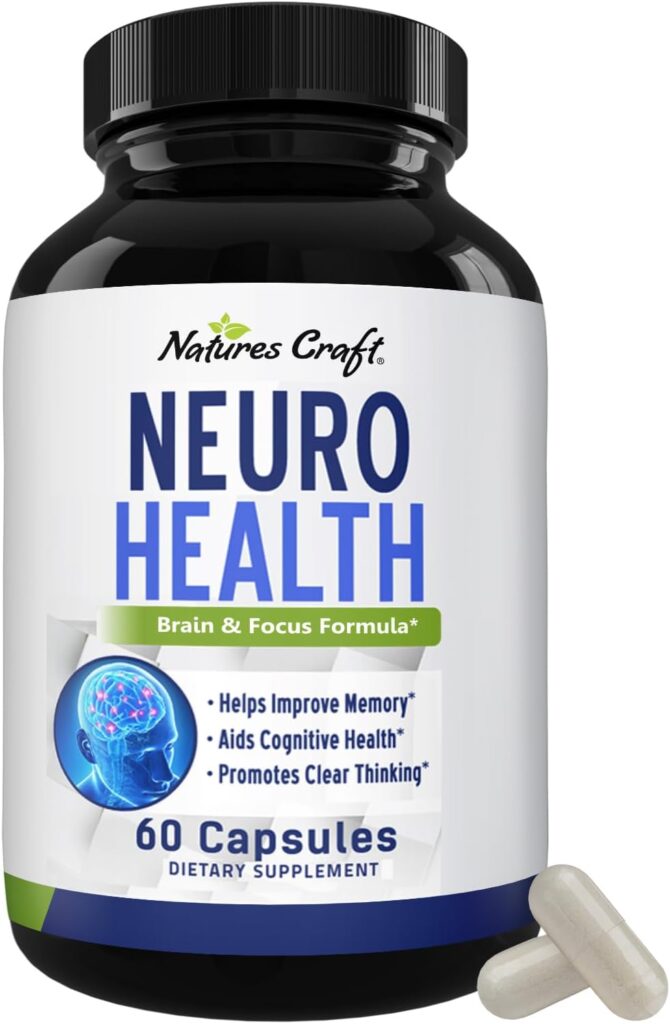 Nootropics Brain Support Supplement - Mental Focus Nootropic Memory Supplement for Brain Health with Energy and Vitamins DMAE Bacopa and Phosphatidylserine Capsule- Brain Focus and Performance Blend