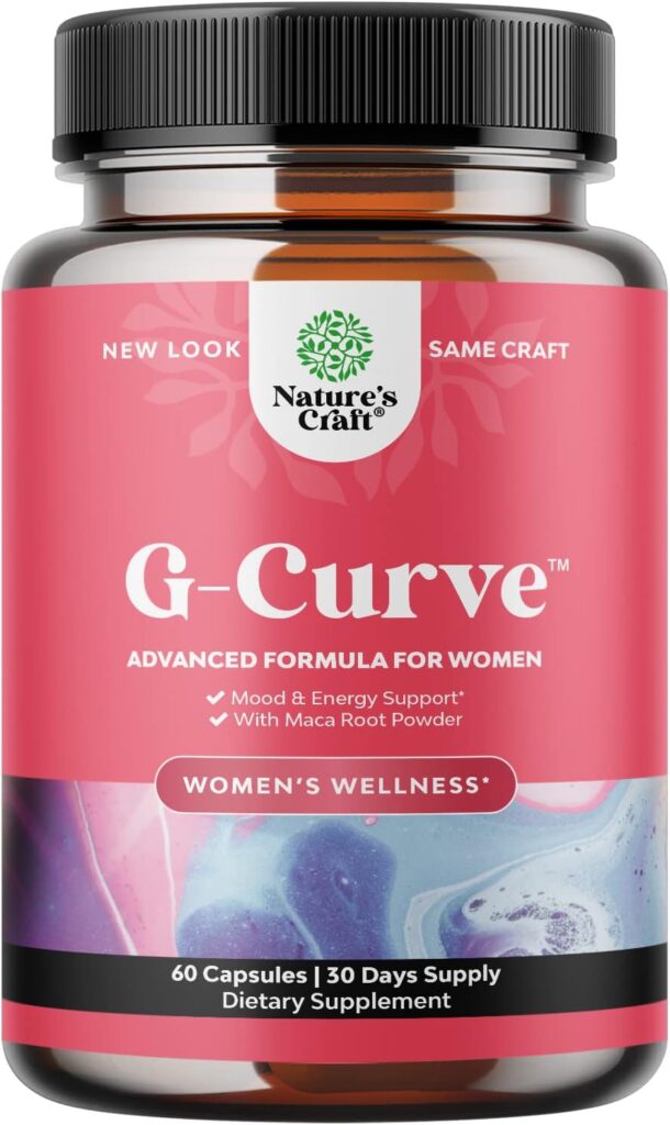 Natures Craft G-Curve Butt and Breast Enhancement Pills - Herbal Enhancer May Support Body Sculpting Curves with Saw Palmetto Extract Horny Goat Weed for Women *Results Vary 60 Count